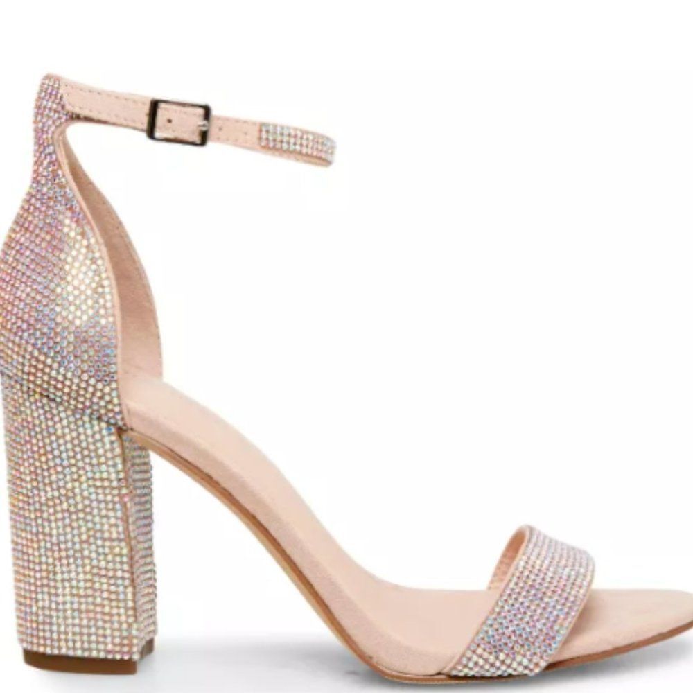 Madden Girl Beella-R Dress Sandals Shoes w Rhinestones - Bridal - Size 8.5 NEW - Picture 2 of 9